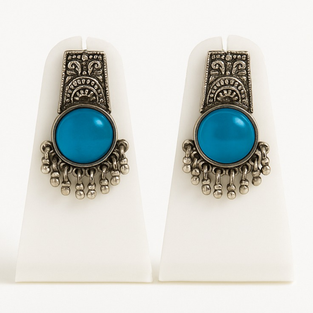 Nomad Turquoise Tribal Earrings