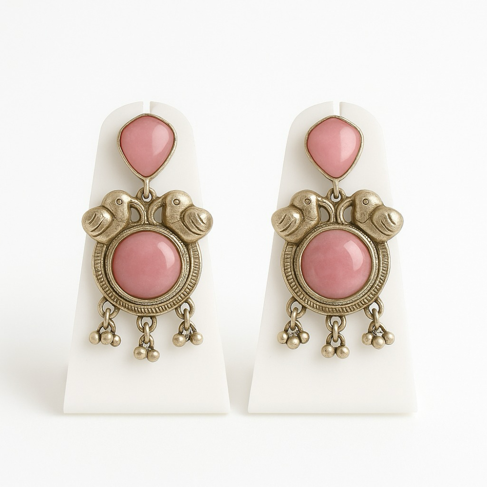 Gulabi Mayura Dangle Earrings