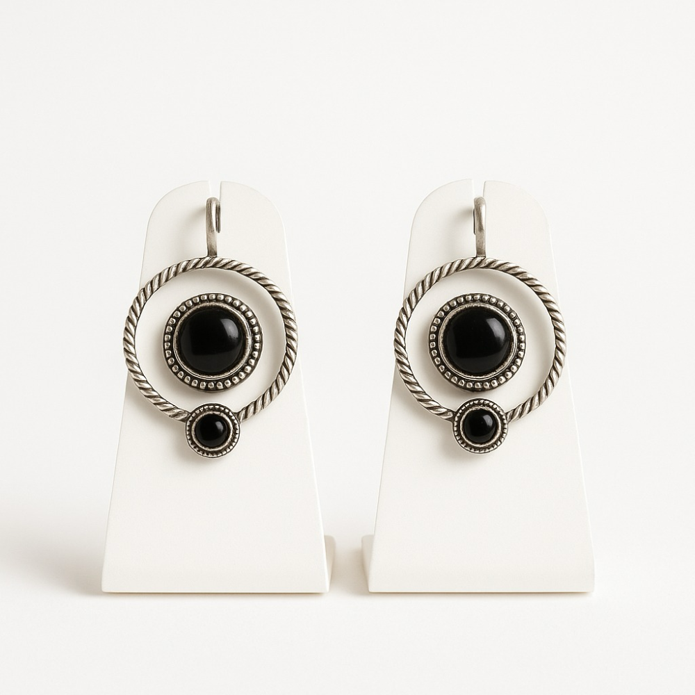 Modern Onyx Orbit Hoops