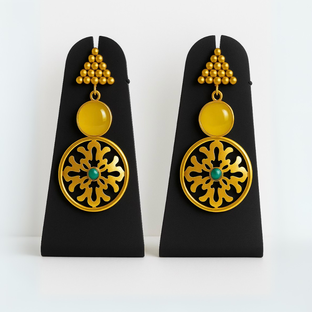 Golden Bloom Heritage Earrings