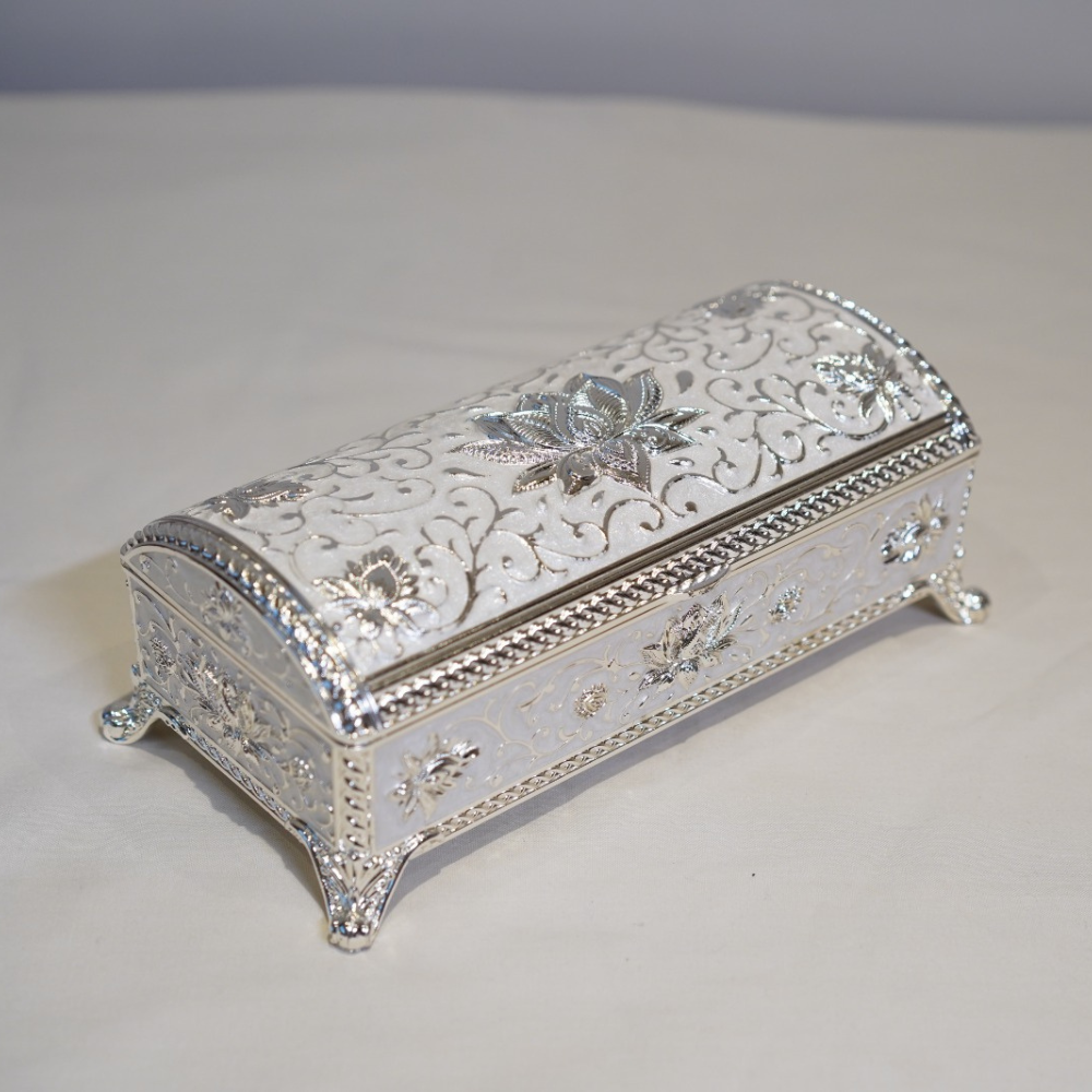 Elegant German Silver Dry Fruits & Jewelry Gift Box