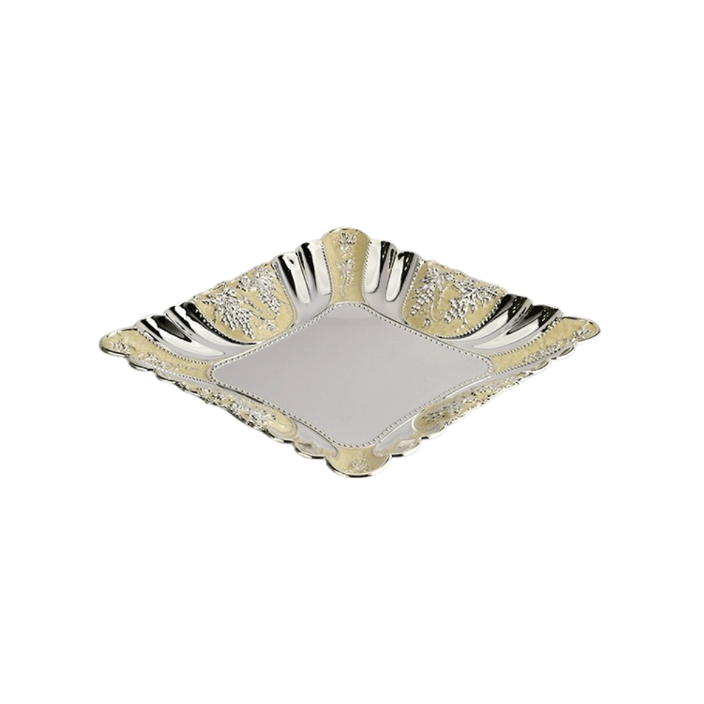 Elegant German Silver Dry Fruits Box – Engraved Tray